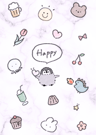 Penguin and Marble purple14_2