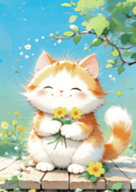 Cute Cat and Beautiful Nature V.27