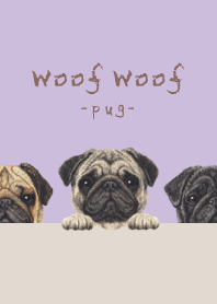 Woof Woof - Pug - LAVENDER