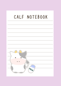 CALF NOTEBOOKj-LIGHT PURPLE