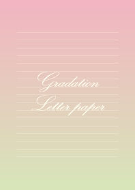 Gradation Letter paper - Pink+Green -