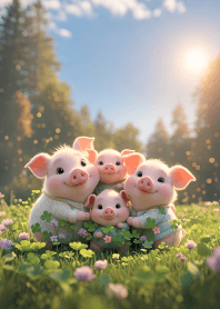 The joyful little pig lucky clover 1 JP