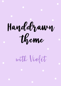 Hand drawn theme with violet