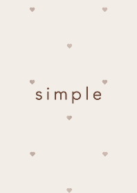 simple heart. brown and beige.
