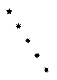 simple black star