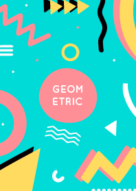 Geometric Flat Dark Turquoise