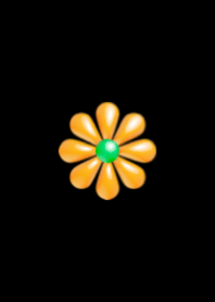 Simple Orange Flower [ Black ] Ver.2