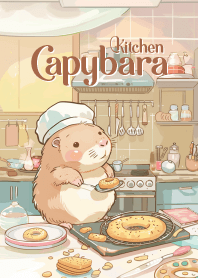 capybara in kitchen
