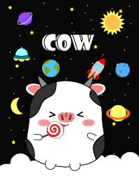 Cute Cow In Galaxy (jp)