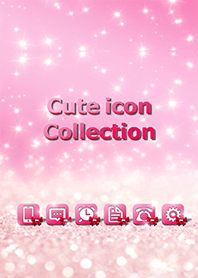 キラキラかわいいピンクアイコンの着せ替え