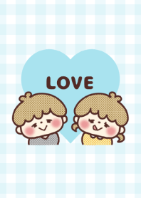 Love Couple and Gingham Check Theme -22-
