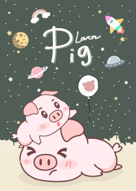 หมูอ้วงกับกาแล็กซี่สีมิดไนท์กรีน