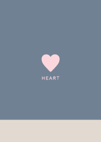 Simple Heart/ Beige&Pink /Ash Blue Gray