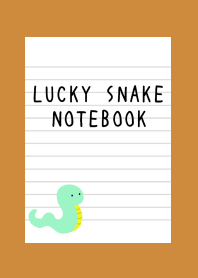 LUCKY SNAKE NOTEBOOK/BROWN/ORANGE