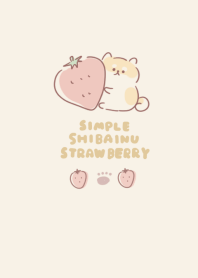 simple Shiba Inu strawberry beige.