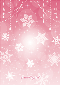 雪の結晶✨Pink Snow Crystals