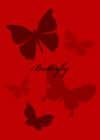 날아다니는 아름다운 나비(빨간색)