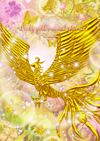 運気を最強にするくゴールド鳳凰と薔薇