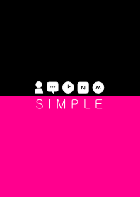 シンプル（ブラック ピンク）V.8