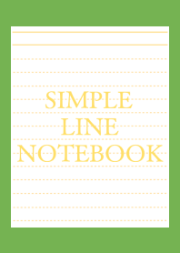 SIMPLE YELLOW LINE NOTEBOOK/GREEN/YELLOW