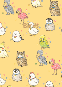 My beloved bird03 brown & yellow