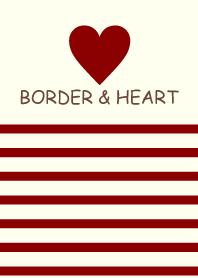 BORDER & HEART -DARKRED-