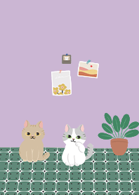 cat in the house / grape