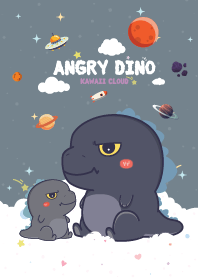 Angry Dino Candy Cotton Gray