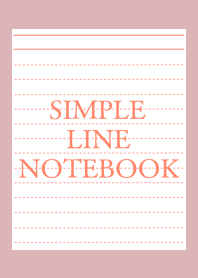SIMPLE ORANGE LINE NOTEBOOKj-DUSTY PINK