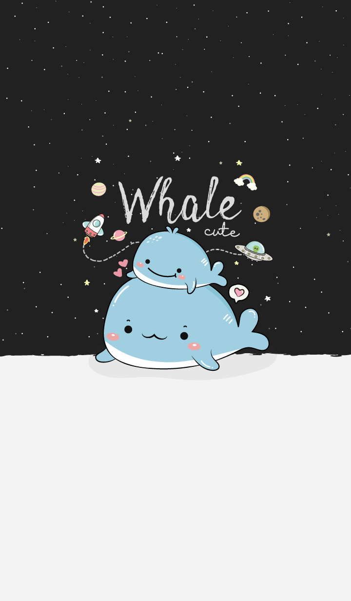 Whale On Space Cute.