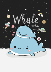 Whale On Space Cute.