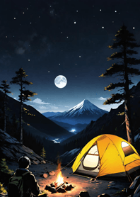 Mountain, Sea, and Moonlit Night 7cD6dB