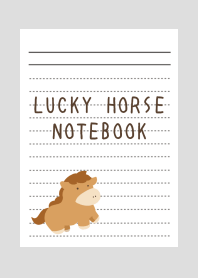 LUCKY HORSE NOTEBOOK-GRAYj