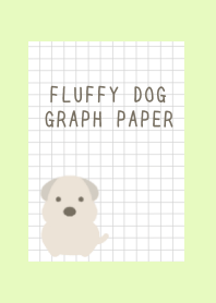 FLUFFY DOG GRAPH PAPER-YELLOW GREENj