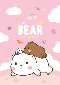 Three Bears Fat Kawaii Pink