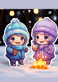 Doll in winter theme