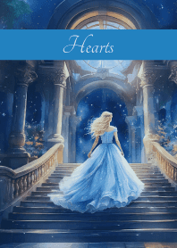 blue dress girl on blue