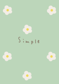 ナチュラルグリーンとお花柄。