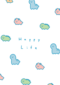 Smile Dinosaurs(pattern)/vivid blue.