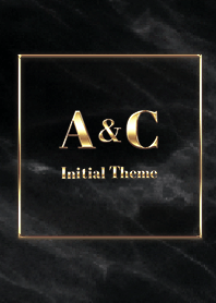 【 A&C 】Initial Theme Gold - ブラック