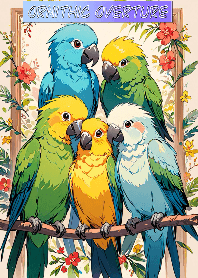 Rainbow Parrot (Pink)