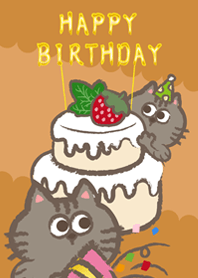 고양이의 생일 파티!(캐러멜색상)