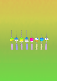Summer wind chimes green