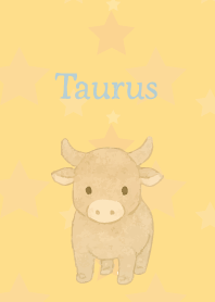 Cute Taurus on brown & yellow