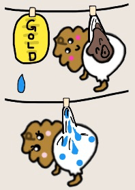 バブーウンPマン 洗濯物編 クリアベージュ