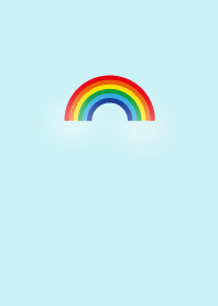 Blue sky and rainbow simple one point g