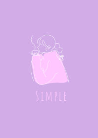 Simple Cafe Girl / purple