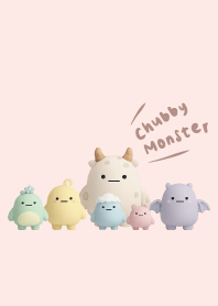 Cute chubby monster.pink1