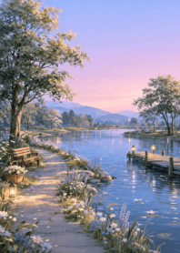 Pastel sky and the lake at sunset 3_54