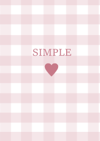 SIMPLE HEART =check rosepink=